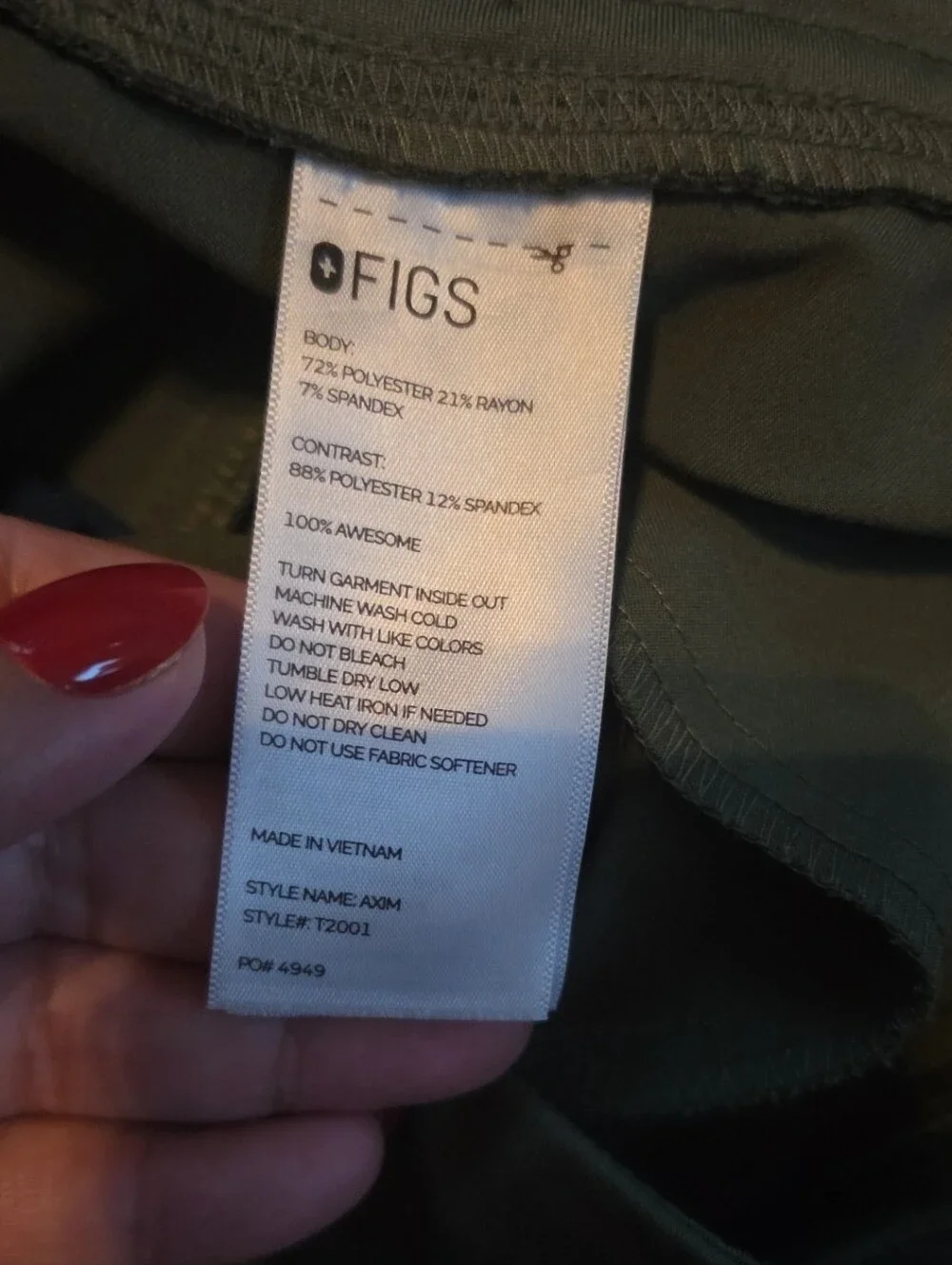 Figs Technical Collection Green Pants Size XL Mens But Could Be Unisex